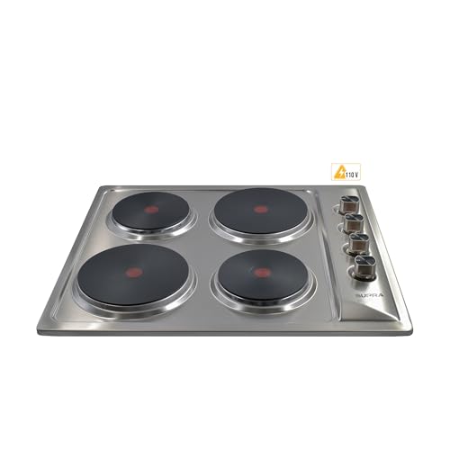 Opiniones y reviews de Estufa Electrica Precio del mes. 49 SUPRA Parrilla eléctrica para empotrar de 4 platos quemadores en acero inoxidable, Mod. 4P-TRAMONTO