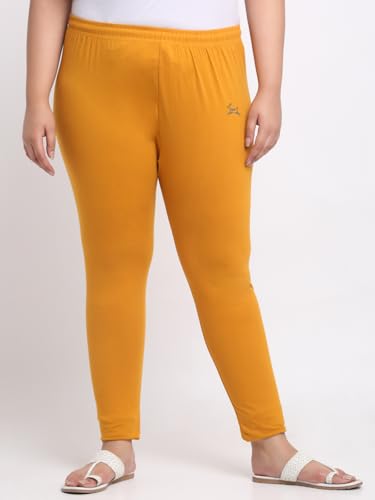 Image of Soft Cotton Ankle Lenght Solid Regular and Plus 35 Colours Leggings for Womens and Girls (Sizes :- M to 6XL)