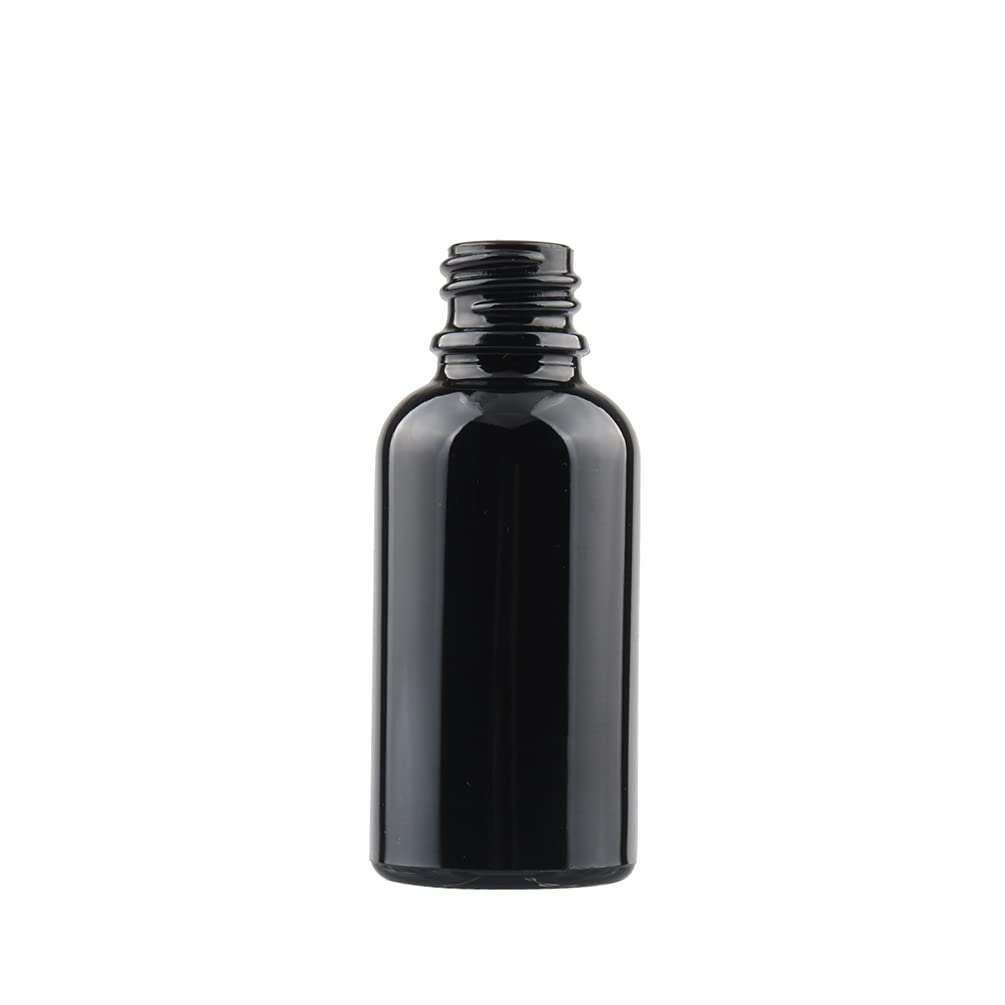 12 Pezzi 30 ml Bottiglie Contagocce in Vetro Nero con Pipetta Tappo a Vite Oro per Oli Essenziali, Contenitori di Aromaterapia, Cosmetici