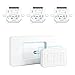 LoraTap Interruttore Luce Wireless 3 Gang, Telecomando con Base Magnetica, Interruttore Wireless Parallelo, Radio Trasmettitore a Parete e 3 Ricevitore a Relè RF 10A 100-250V AC, Bianco