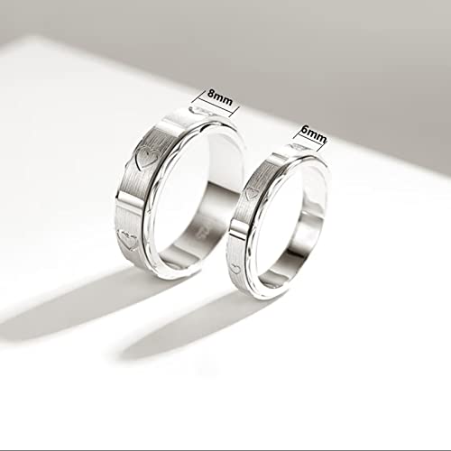 ringheart Matching Rings His and Her Rings Couple Rings Titanium Steel Wedding Band Heart Wedding Ring3