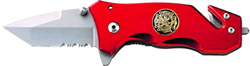 AUSONIA - 26531 RETTUNGMESSER TASCHENMESSER SURVIVALMESSER CM 15 SATIN EDENSTAHL KLINGE (7 CM) UND ALUMINIUMGRIFF MIT GLASBRECHER UND GURTSCHNEIDER AUSONIA - 26531 RETTUNGMESSER TASCHENMESSER SURVIVALMESSER CM 15 SATIN EDENSTAHL KLINGE (7 CM) UND ALUMINIUMGRIFF MIT GLASBRECHER UND GURTSCHNEIDER
