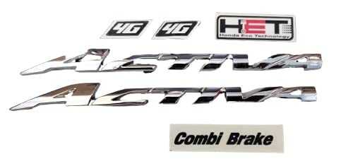 JUST RIDER 2 Pcs Bike Emblem Badge Decal 3D Tank Logo Activa 4G Sticker for Activa 4G (Both Side of Petrol Tank)