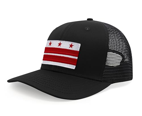 Image of International Tie City Hat for Men and Women, Adjustable Snapback Trucker Baseball Cap with Embroidered Patch
