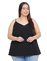 Black Basic Plus Size Spaghetti Top