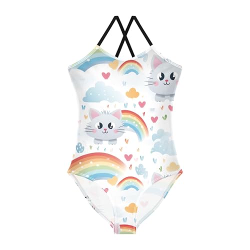 Rainbow Cat Girls One Piece Swimsuit Beach Swimwear 20850315
