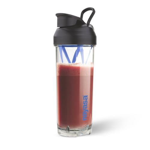 Image of Nayasa Sprint Gym Plastic Shaker Bottle 850 ML | Unbreakable Protein Shaker Bottle with Mixer | Pre Workout And BCAAs Gym Bottle, Leakproof Gym Sipper Bottle for Men & Women | Blue