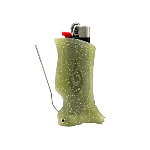 Toker Poker - Bic Lighter Case Multi Tool Sparkles Collection - All Inclusive Tool for Camping and Other (Green)