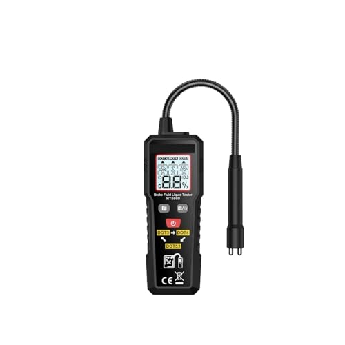 HPHPH Comprobador Liquido de Frenos, Probador De Líquido De Frenos, Sonda Flexible, 3 Colores, Retroiluminado, Digital, Herramienta Detectora De Aceite Y Líquido De Frenos