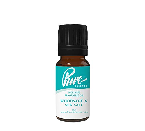 Wood Sage & Seasalt Fragrance Oil - 10ml Suitable for Candles, Soaps, Slime, diffusers, Cosmetics, Wax Melts