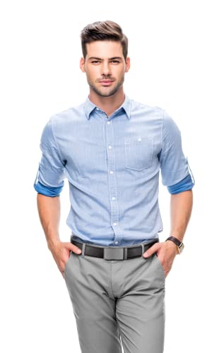 Image of Zitahli Belt Men,Leather Ratchet Belt for Men Dress Casual Every Day with Adjustable Buckle,Trim to Fit For Gift