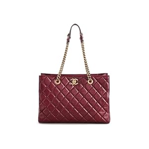 WHAT GOES AROUND COMES AROUND Women’s Pre-Loved Chanel Burgundy Calfskin Perfect Edge Tote