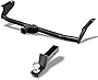 Class 3 III Black 2' Rear Bumper Trailer Tow Hitch Towing Mount Receiver Tube with 2 Inch Drop Loaded Ball for 04-20 Toyota Sienna