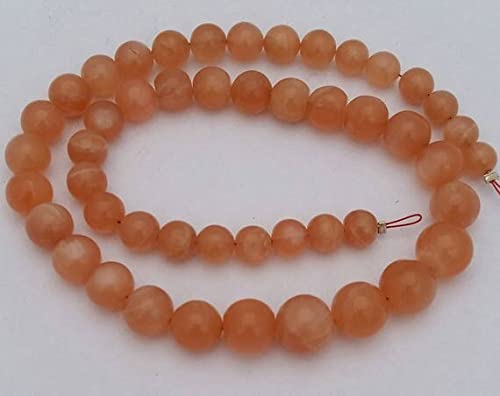 Perles de lune pêche naturelles lisses de 5-9mm pour créer vos bracelets bien-être au quotidien