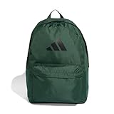 adidas Mochila clássica para adultos unissex verde com logotipo de 3 barras, NS