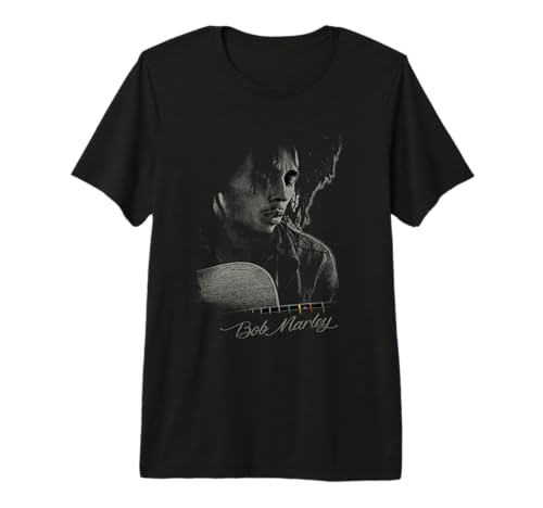 Bob Marley Catch A Fire Guitar Tee Premium Tri-Blend T-Shirt