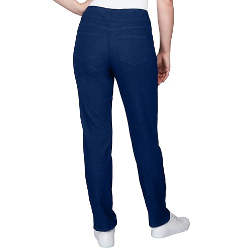 Ruby Rd. Womens Womens Mid-Rise Pull-on Straight Extra Stretch Light Weight Denim Pant2