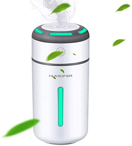 Humidificateur diffuseur d'arômes portable ultrasonique USB avec veilleuse LED blanc