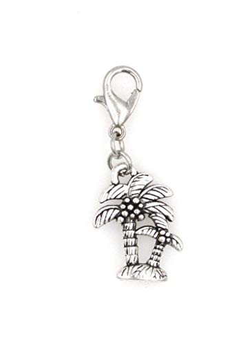 Palm Tree Coconut Tree Beach Clip on Charm Perfect for Necklaces and Bracelets 94Ai
