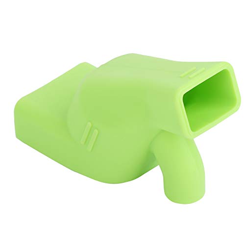 Image of Silicone Faucet Extender, Bathroom & Kitchen Sink Faucet Extender Dual Spout Hand Wash Helper with Water-Saving Design Universal Faucet Cover Easy Tool-Free Installation (Green)
