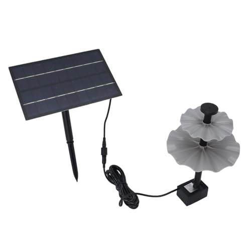 Jiawu Configuración Flexible Bomba de Fuente de Agua Solar Bomba de Piscina de Riego 4 W Altura de Pulverización Máxima de 150 Cm Baño de Pájaros de Piscina de Patio Trasero, que Consiste en