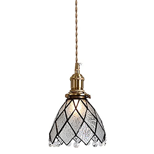 Lustre suspension réglable plafond allée luminaire en verre fait main