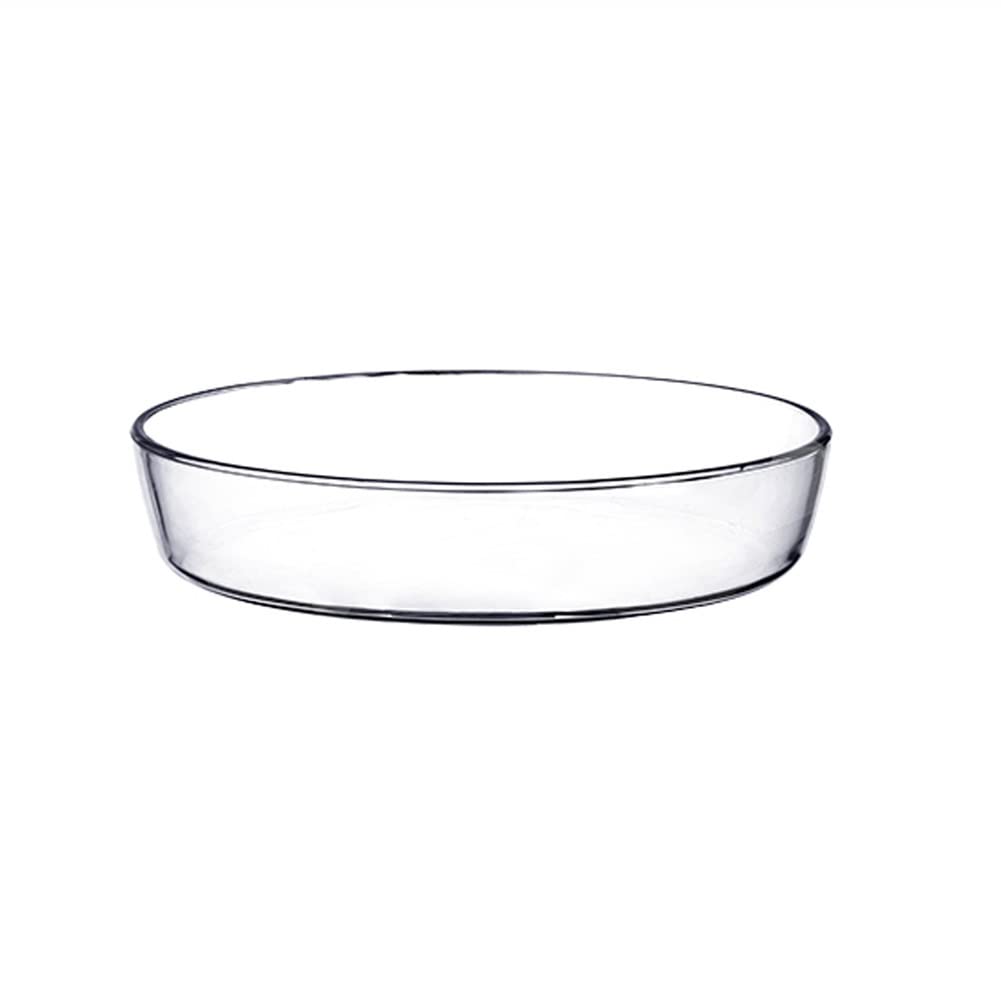 Antihaft-Backform Glasmikrowellenschüsseln Klarer Rundglas-Kasserolle überdachte Glas-Backformen Antihaftbeschichtete Kuchenform (Size : M)
