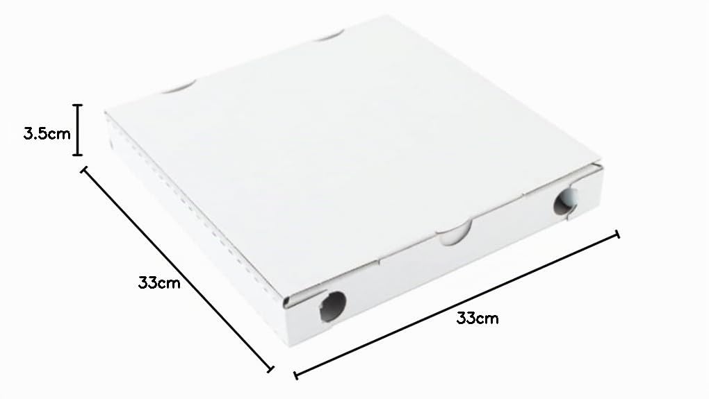 GENERICO ARTEPACK BOX PIZZA 33X33 H3.5 X100PZ BIANCO SENZA STAMPA CH.OCCHIELLO