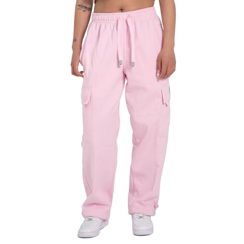 Pro Club Mens Heavyweight Fleece Cargo Pants (US Alpha Small Regular Regular Standard Pink)