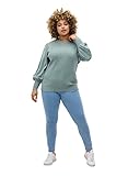 Zizzi Damen Große Größen Cropped Super Slim Fit Jeans Gr - Plus Size Damen Kleidung 46 Light Blue Denim
