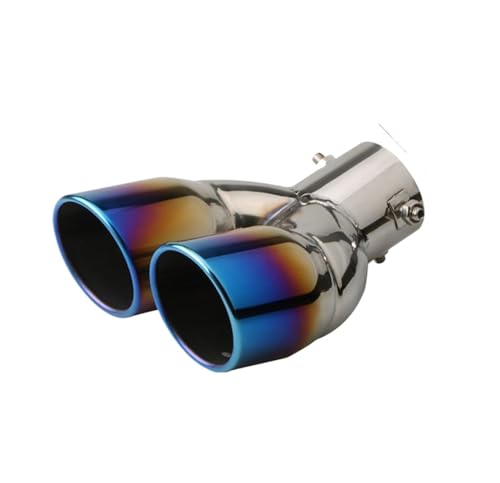 Tuyau d'échappement double BlueW690 épaissi à embout coloré pour l'arrière de votre voiture
