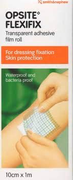 OpsiteFlexifix Transparent Film Roll 10 cm x 1m - Convenient Pack of 2