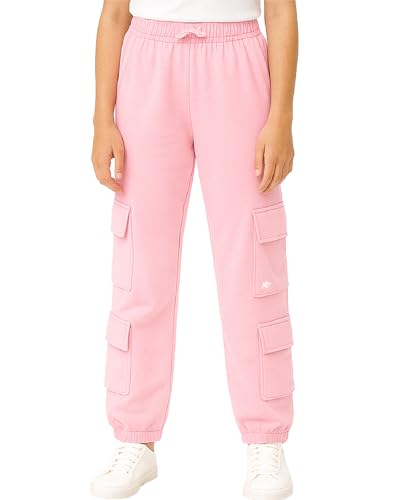 AEROPOSTALE Girls Cargo Joggers - Casual Everyday Sweatpants and Warm Fleece Cargo Pants for Girls with Pockets (7-16)