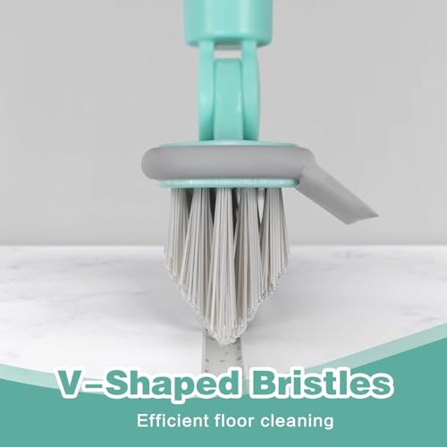 Pool Brush V-Shape Brush with 63\" Adjustable Long Handle,Shower Swimming Pool Brush for Glass Doors,Bathroom,Kitchen,Tile,Marble Floors,Deck,Hallways