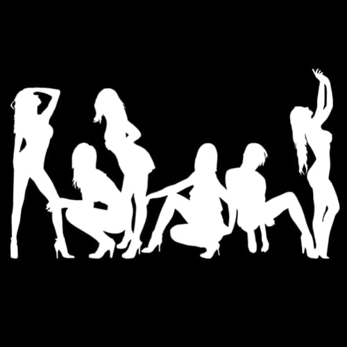 Image of 6.3 inch Stickers Sexy Funny Decal Reflective Vinyl Stickers for Car Bumper Window Laptop (Sexy Women White)