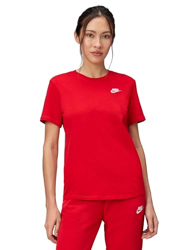 Nike Womens Sportswear Club Essentials T-Shirt University Red Large