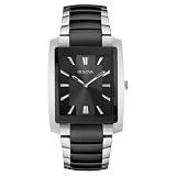 Bulova Men’s 98A117 Two-Tone Black Quartz Date Watch