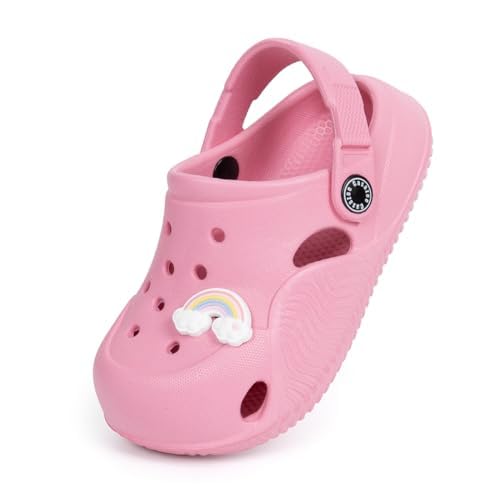Casazoe Toddler Girls Boys Cute Garden Clogs Kids Water Sandals Slip On Shoes EVA Lightweight Outdoor Summer Slipper Slides Baby Comfort Shoes Children Indoor Shower Beach Pool Play Shoes