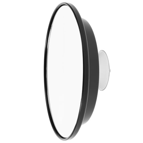 Genérico Espejo de Aumento de 150 Mm con Ventosas, Aumento 20x, Espejo Convexo Negro para Tocador y Baño, Compacto y Práctico para Viaje y Uso Diario