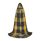 Photo Gallery skknt mantello con cappuccio con stampa scozzese giallo grigio nero unisex varietà mago veste halloween cosplay e carnevale gotico Photo Gallery skknt mantello con cappuccio con stampa scozzese giallo grigio nero unisex varietà mago veste halloween cosplay e carnevale gotico