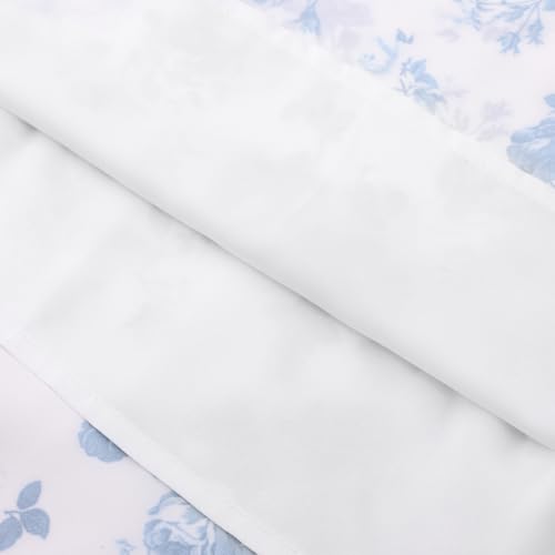 Image of Belle Poque Sun Dresses for Women Spring Summer Floral Midi Flowy Spaghetti Ruffle Wedding Guest Tea Party Dress