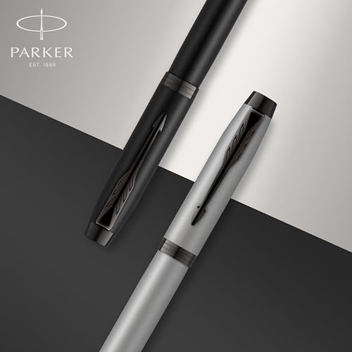 Miniatura 6 de Parker IM pluma estilográfica | Negro mate con adornos negros | Punta fina con recambio de tinta azul | Estuche de regalo