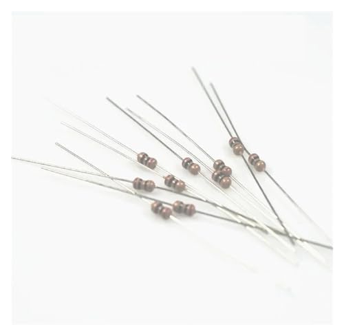 JFUDJKLI 10PCS/LOT 1/6W 1M Resistor 680K/750K/820K/1M/ oHM 1/8W Resistor Color Ring Carbon Film Resistor (Size : 820K)
