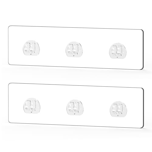 HAOYINEER 2 Pack Shower Caddy Adhesive Replacement Waterproof Strong Adhesive Hooks Strips No Drilling for Shower Shelf Bathroom Storage Shelves Soap Holder Kitchen Racks