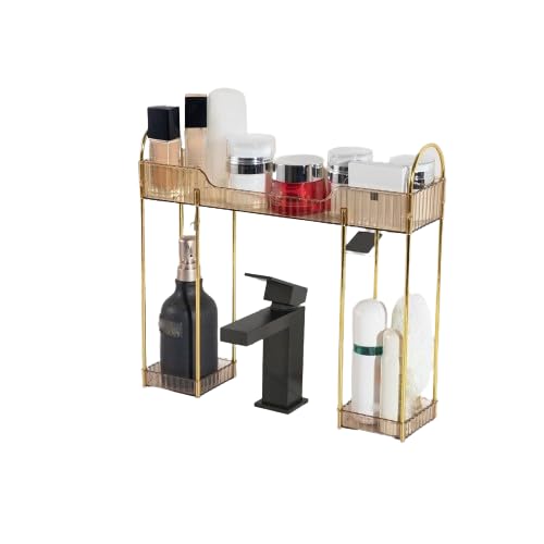 MASON HOME Washbasin Storage Rack - Amber | Home Decor - Shelf | Vanity Organizers for Makeup - Jewellery - Cosmetics - Skincare Accessories | Bathroom - Bedroom - Dressing Table - Countertop (B0D45JLWKF) Amazon Price History, Amazon Price Tracker