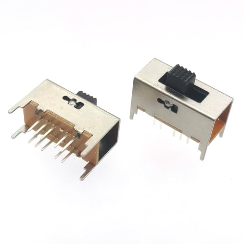 Interrupteur à bascule 2P4T double rangée 10 broches 4 vitesses bouton coulissant PCB