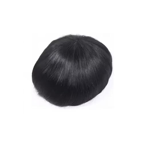 Cabello masculino Sistema de reemplazo peluca masculina con encaje frontal y tupé cabello humano Pelucas de uso diario(7x10)