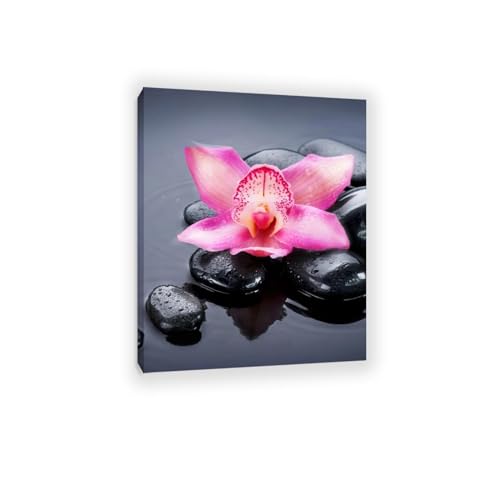 Tableau zen nature morte au spa 70x90cm avec cadre interne