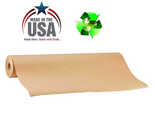 American Made 100% Recycled Brown Kraft Paper Roll 17.75" x 1800" (150 ft)