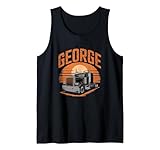 Truck Driver George Gift Custom Name & Truck Shirt